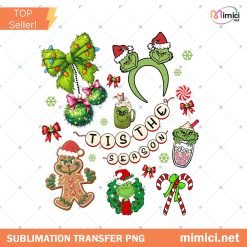 Magical Pink Cartoon Christmas PNG, Mouse Christmas Png, Magical Mouse PNG Doodle, Magical Kingdom Png, Tis The Season Png