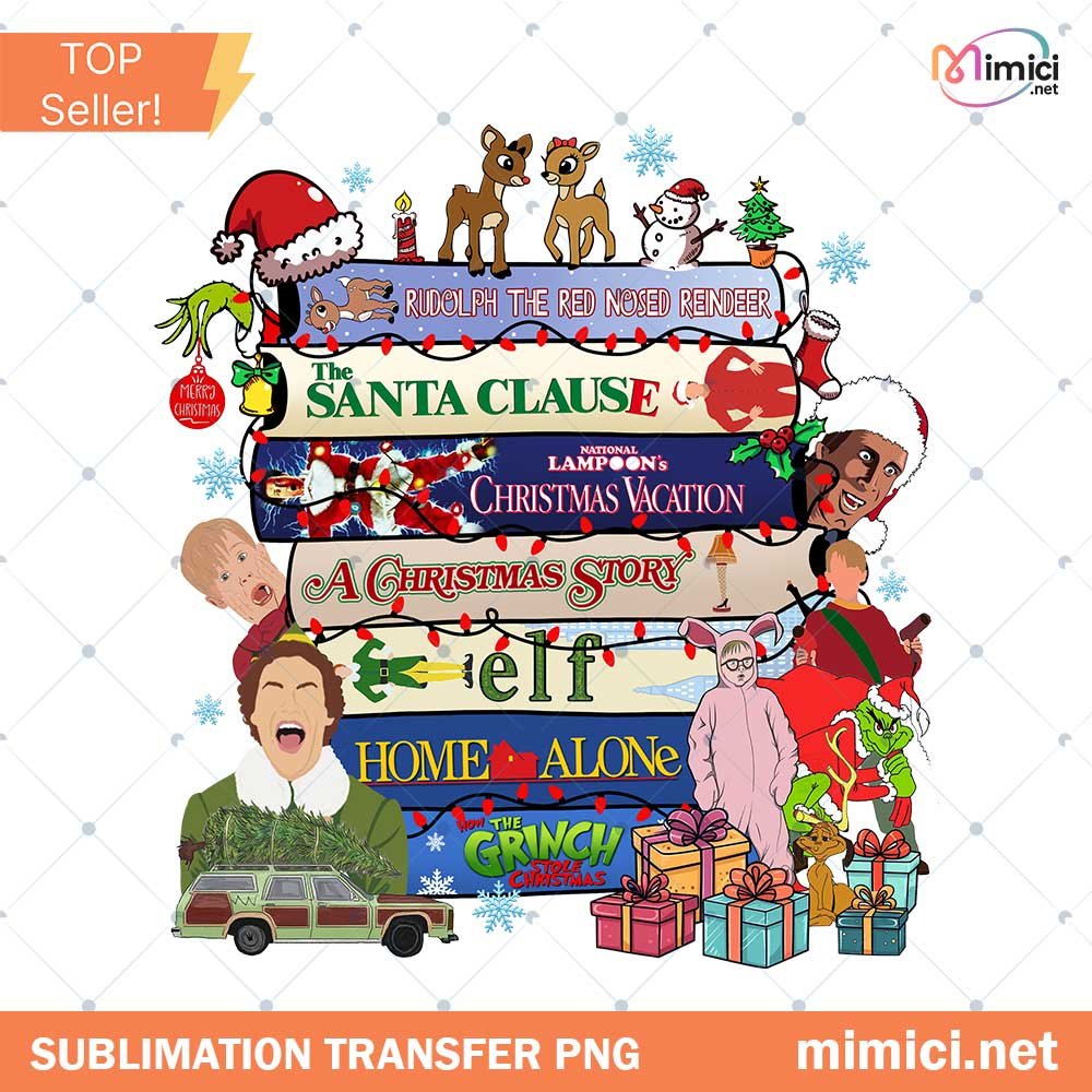 Merry Christmas PNG - Film Collage Tapes VHS 90s Classic Movie Lover Sublimation (Digital Download)