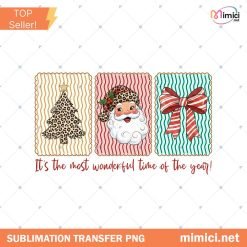 Preppy Christmas PNG, Retro It's the most wonderful time of the year PNG, Christmas Doodle Design