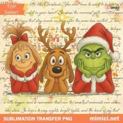 Retro Grinch Tumbler 20oz Png, Santa Claus Design, Whimsical Holiday Grinchmas Friends Tumbler Wrap