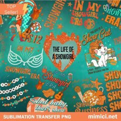 Showgirl For Fan Tumbler Wrap Png, Orange Show Girl 20 oz Tumbler Png Design For Concert, Country Music Fan Gift