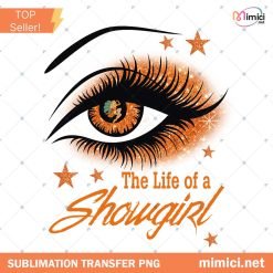 Showgirl for Fan Png, Orange Show Girl Png