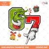 Six Seven 6 7 Grinch Christmas PNG, Trendy Christmas Meme PNG