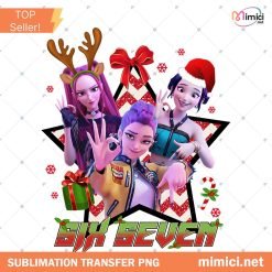 Six Seven 6 7 Meme Kpop Girls Band Christmas Png, Funny 67 Trend Social Media Png