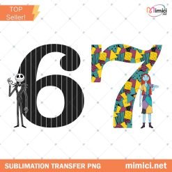 Jack Skellington And Sally Six Seven Funny PNG, Skelington 6 7 PNG