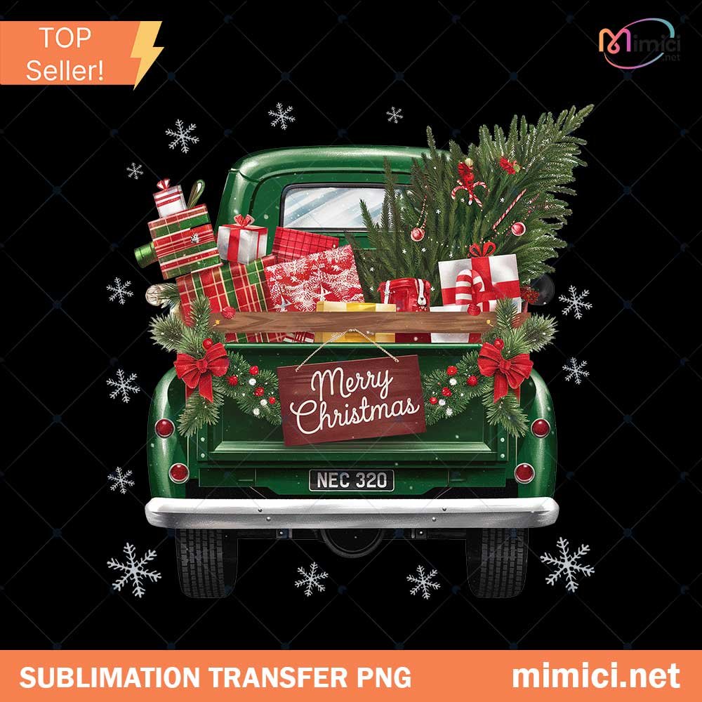 Christmas truck png graphics, Christmas Farm truck png