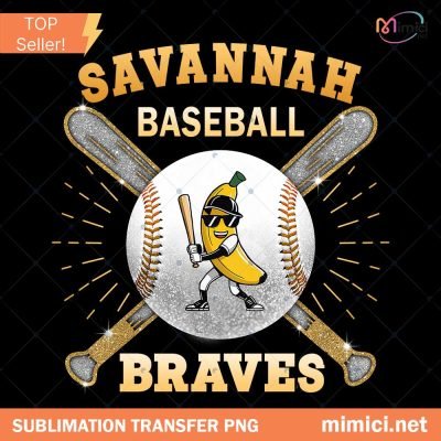 Savannah Baseball PNG, Let's Go Bananas PNG, Banana Fan