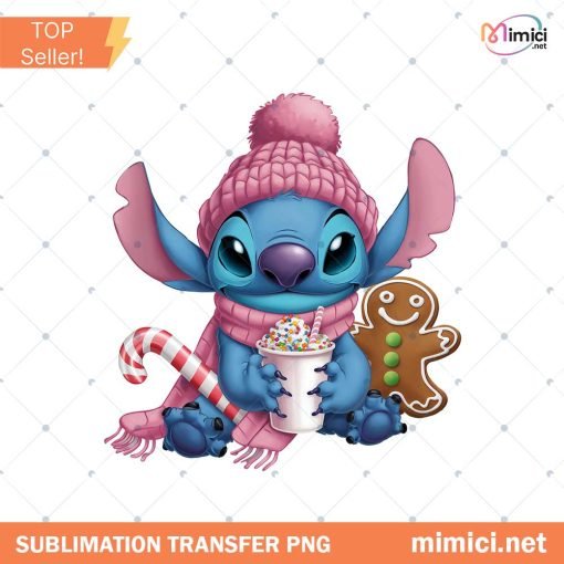 Stitch Christmas PNG, Stitch Lilo Cartoon PNG