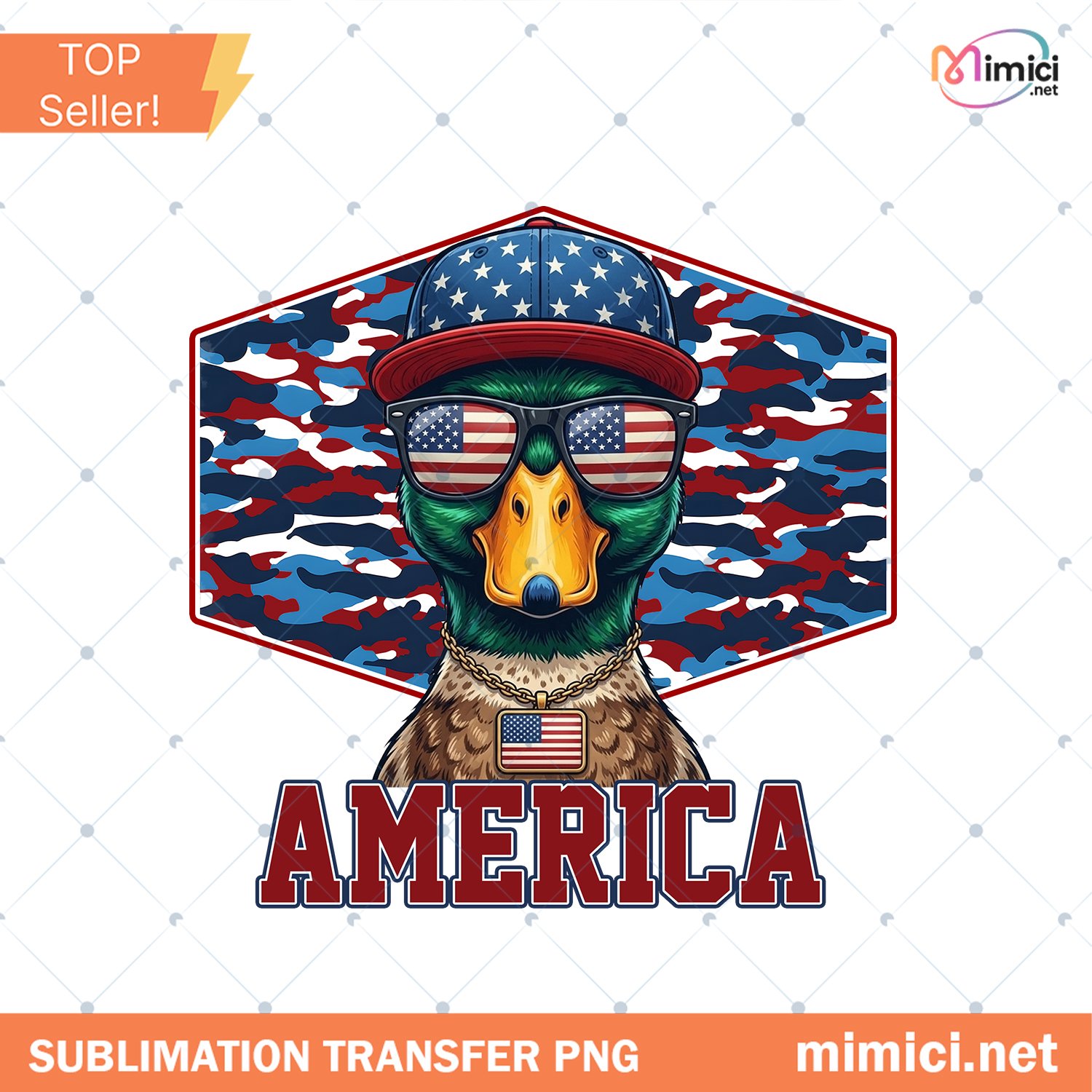 4th Of July Mallard Duck Boy PNG Funny Patriotic Merica Duc… Preview