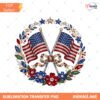 4th Of July PNG, Rhinestone American Flag Floral Stars Design, Patriotic Dtf Shirt Graphic, Trending Digital Download preview