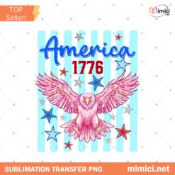 America Eagle PNG, America 1776 PNG, Preppy Patriotic Eagle PNG, 4th Of July Eagle Design, Patriotic Sublimation Graphic preview
