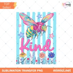 Bee Kind PNG Striped Bee PNG Retro Preppy Bee PNG Positive… Preview