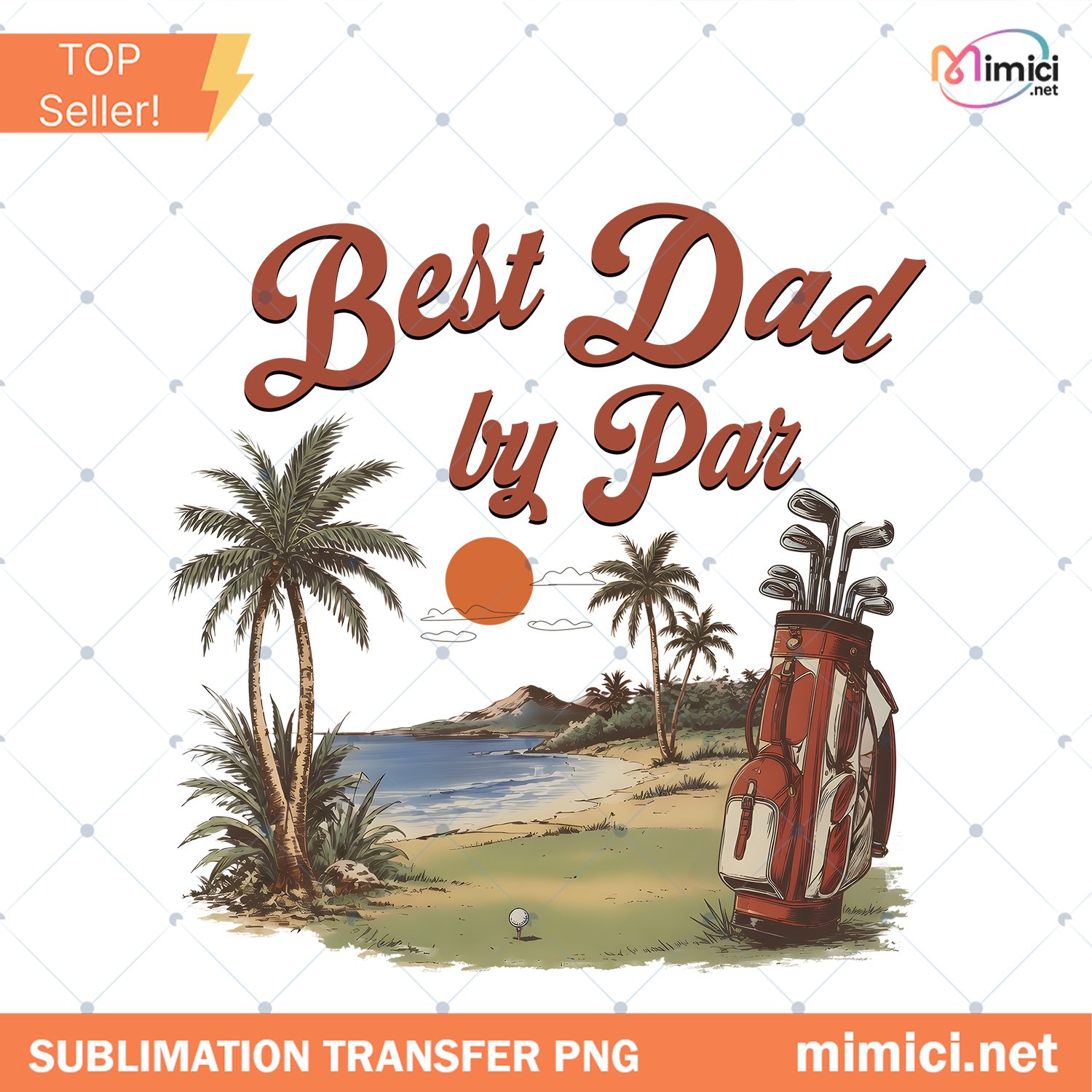 Best Dad By Par PNG Funny Golf Dad Design Cool Golfer Dad Sh Preview