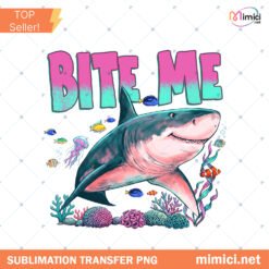 Bite Me Shark PNG Funny Beach Shirt Design Great White Shar… Preview