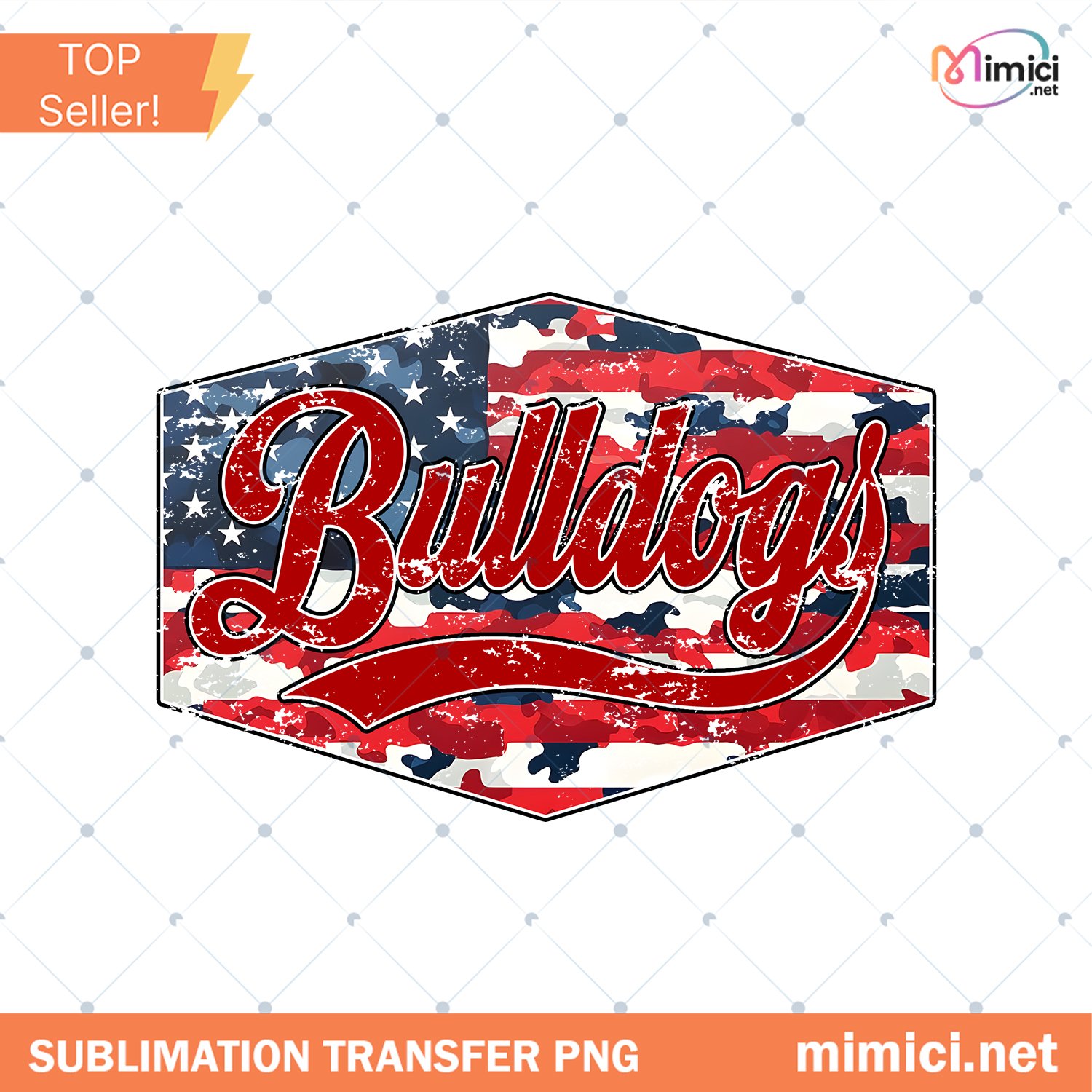 Custom Name Usa Flag PNG Personalized Mascot Spirit Pennant… Preview