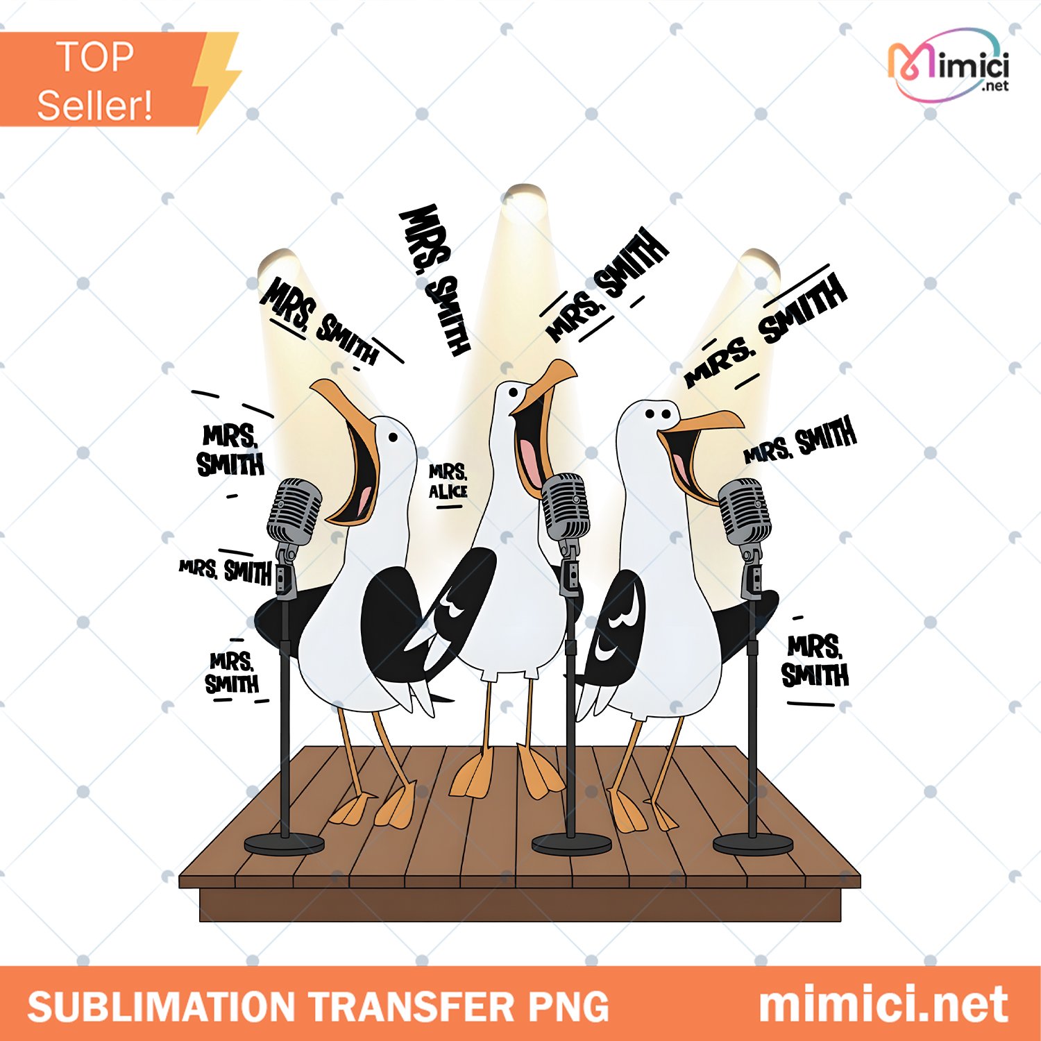Custom Seagull Teacher PNG Funny Teacher Appreciation Desig… Preview
