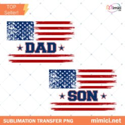 Dad And Kids Matching Shirt America Flag PNG Bundle Dad And Preview