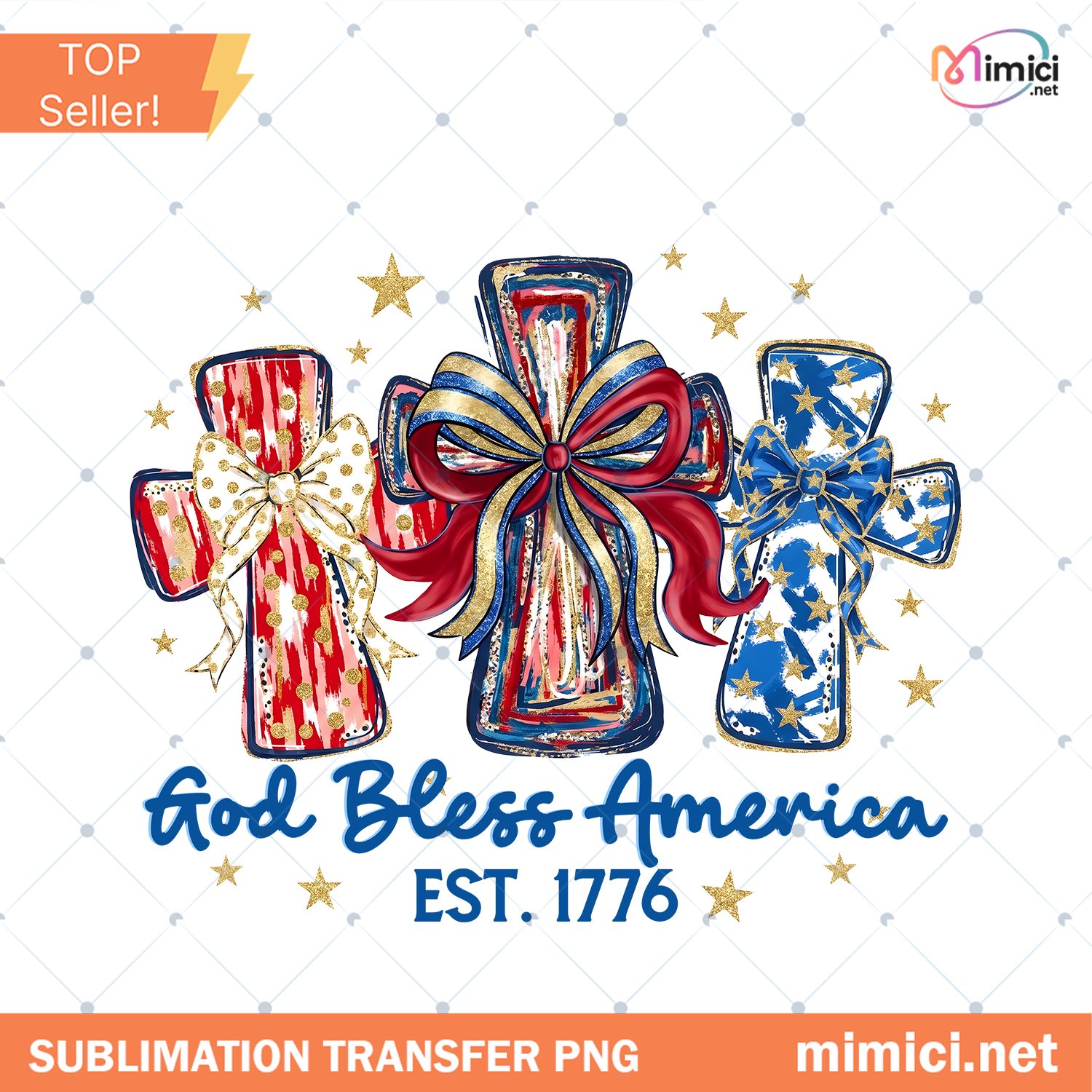 God Bless America PNG Coquette 4Th Of July PNG Patriotic Sub Preview