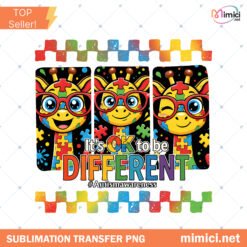 Its Ok To Be Different Autism PNG Giraffe Kids Autism PNG A… Preview