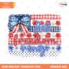 Let Freedom Ring PNG, Striped USA Bow PNG, Cute Patriotic PNG, Fourth Of July PNG, Hand Drawn American PNG preview