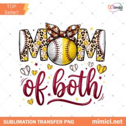 Mom Of Both Baseball Softball PNG Baseball Softball Mom Shir Preview