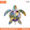 Patchwork Turtle PNG Vintage Quilt Summer Beach Graphic Preview