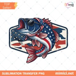 Patriotic Camo Bass Fishing PNG Usa 250 Years 4th Of July P… Preview