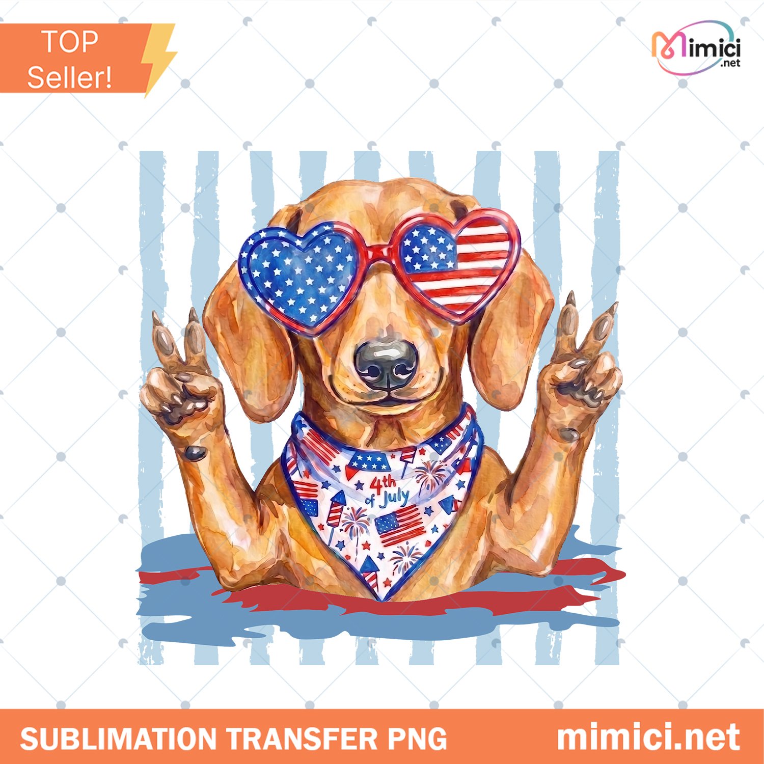 Preppy Dachshund PNG Dog With Heart Sunglasses PNG Girly Sum Preview