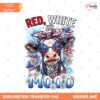 Red White Mooo Buffalo PNG Patriotic Buffalo PNG Funny 4Th O Preview