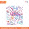 Striped Brushstroke Flamingo PNG, Preppy Floral Flamingo Design, Coastal Summer Beach Shirt PNG preview