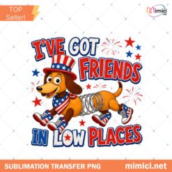 I Ve Got Friends In Low Places PNG Patriotic Cowgirl Dog PNG Preview