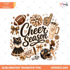 Cheer Season PNG Cheer Coquette PNG Cheer Mom Shirt Design C Preview