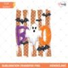 Distressed Boo Ghost Bats Halloween PNG Sublimation Digital Preview