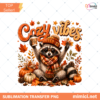 Feral Girl Autumn Raccoon PNG Funny Fall Raccoon Sublimation Preview