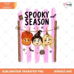 Halloween Spooky Season Witch Girls Sublimation PNG Pumpkin Preview