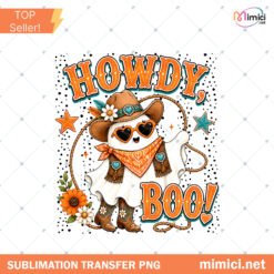Howdy Boo Halloween Tis The Season PNG Spooky Western Ghost Preview