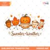 Sweater Weather PNG Cute Fall Sweater PNG Autumn Sublimation Preview